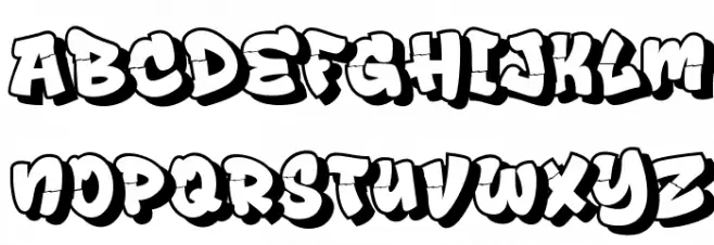 Drop Shade Shadow Shadow Fonte MAIÚSCULAS