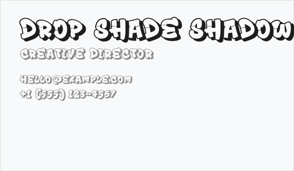 Drop Shade Shadow Shadow Business Card
