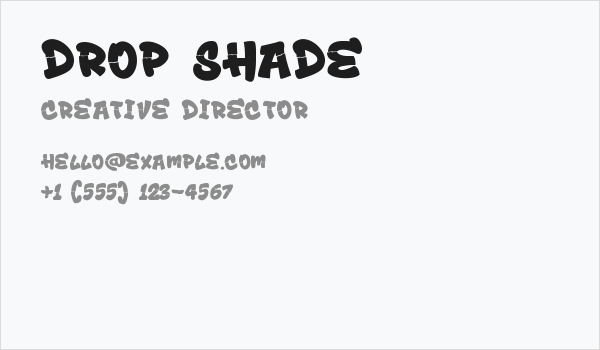 Drop Shade Business Card