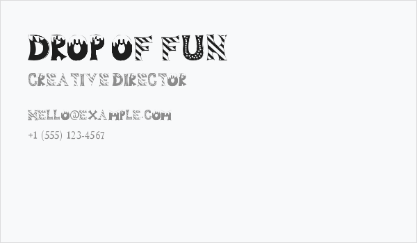 Drop of Fun Business Card