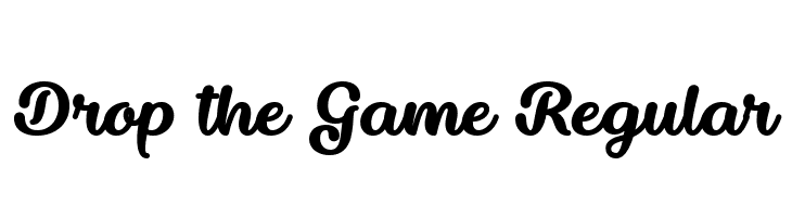 Drop the Game Regular  font caratteri gratis