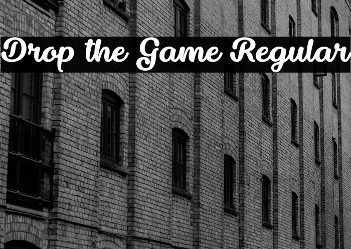 Drop the Game Regular Example 2