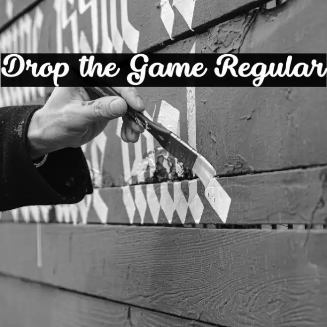 Drop the Game Regular Font examples