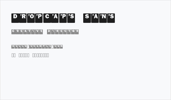 DropCaps Sans Business Card