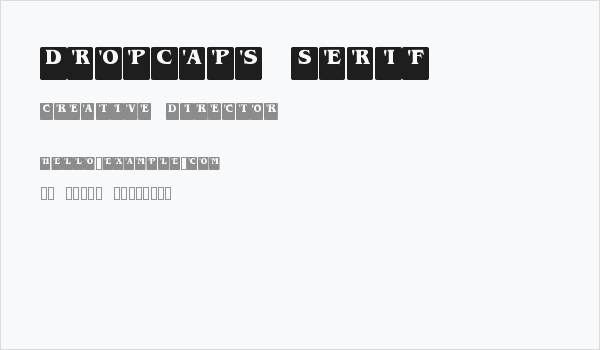 DropCaps Serif Business Card