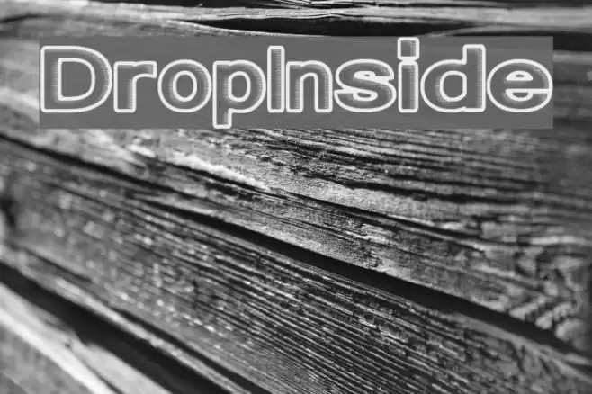 DropInside Font examples