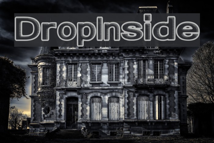 DropInside Font examples