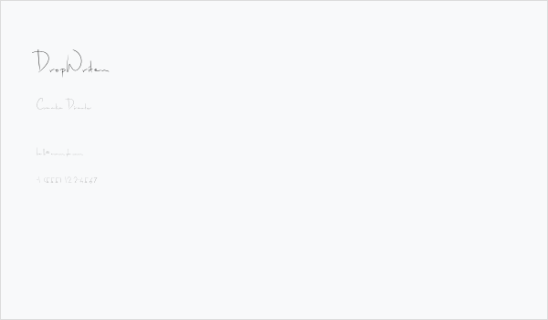 DropWriten Business Card