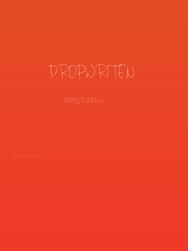 DropWriten Poster
