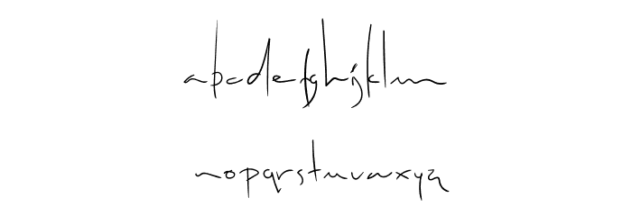 DropWriten Font LOWERCASE