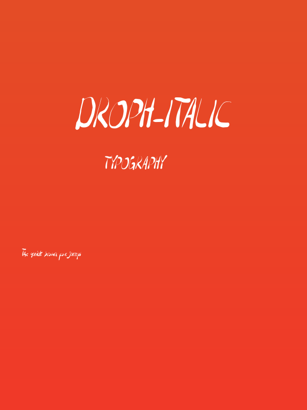 Droph-italic Poster