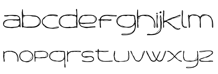 Dropled-Regular Font LOWERCASE