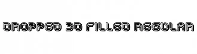 Dropped 3D Filled Regular  Скачать бесплатные шрифты