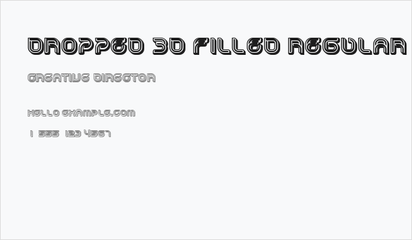 Dropped 3D Filled Regular Business Card