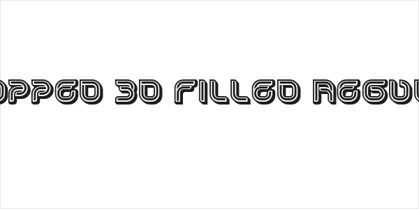 Dropped 3D Filled Regular Logo