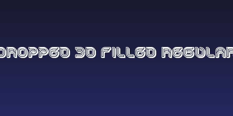 Dropped 3D Filled Regular Social Header