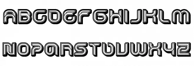 Dropped 3D Regular Schriftart Groß