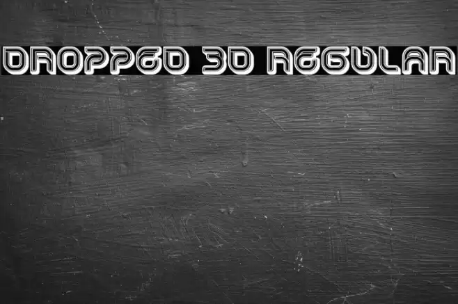 Dropped 3D Regular Font examples