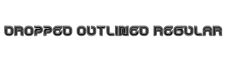 Dropped Outlined Regular  免费字体下载
