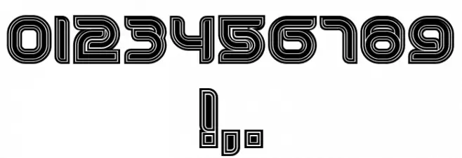 Dropped Outlined Regular Font OTHER CHARS