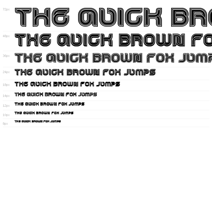 Dropped Outlined Regular Waterfall