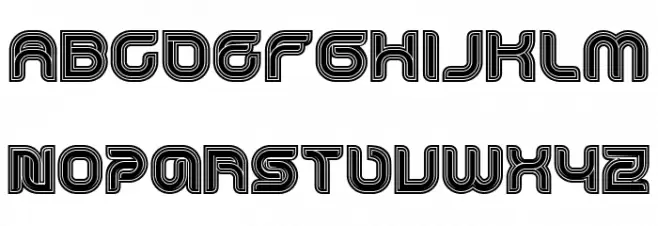 Dropped Outlined Regular 字体 小写