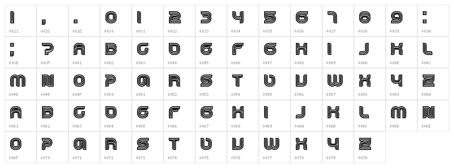Dropped Regular Character Map
