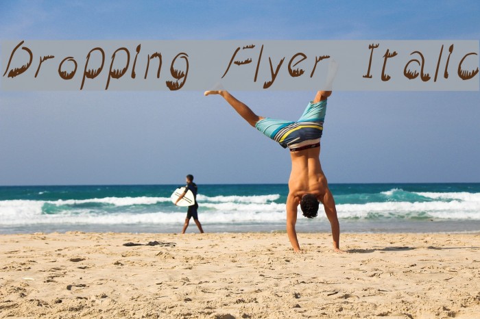 Dropping Flyer Italic Example 1