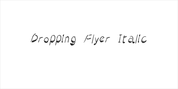 Dropping Flyer Italic Logo
