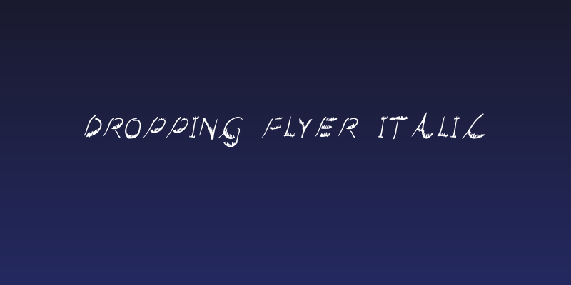 Dropping Flyer Italic Social Header