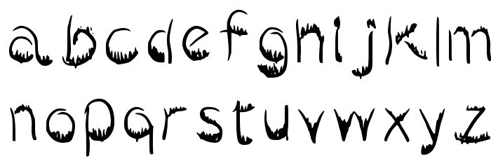 Dropping Flyer Regular Font LOWERCASE