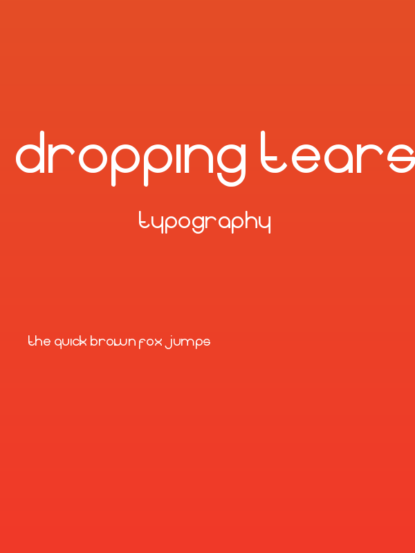 Dropping tears sans Poster