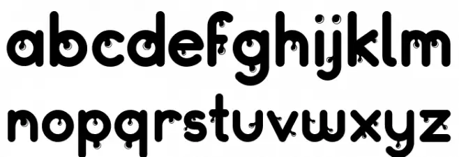 Drops Font LOWERCASE