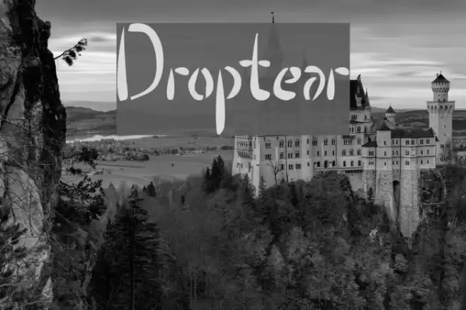 Droptear Font examples