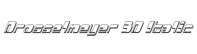 Drosselmeyer 3D Italic  नि: शुल्क फ़ॉन्ट्स डाउनलोड