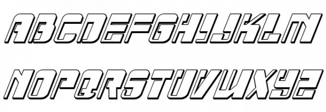 Drosselmeyer 3D Italic फ़ॉन्ट अपरकेस