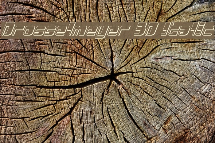 Drosselmeyer 3D Italic Font examples