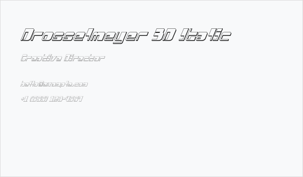 Drosselmeyer 3D Italic Business Card