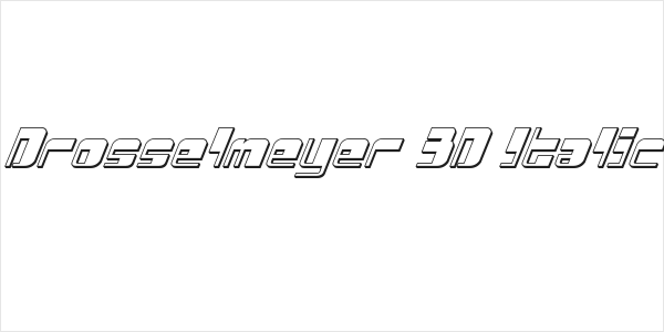 Drosselmeyer 3D Italic Logo