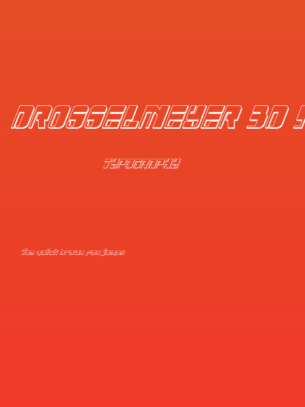 Drosselmeyer 3D Italic Poster