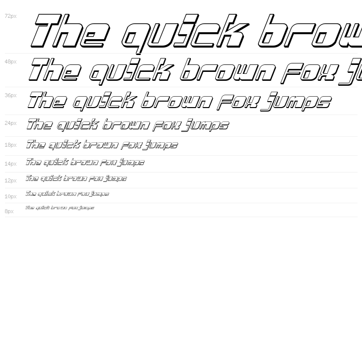 Drosselmeyer 3D Italic Waterfall