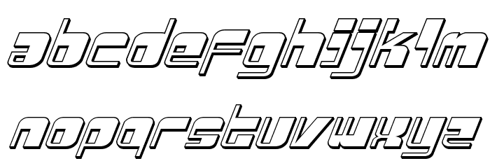 Drosselmeyer 3D Italic Font LOWERCASE