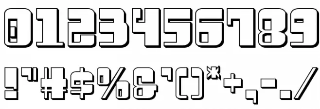 Drosselmeyer 3D Font OTHER CHARS