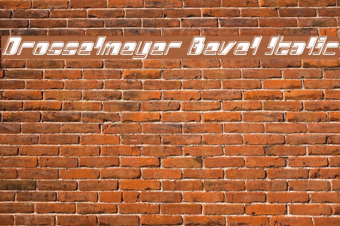 Drosselmeyer Bevel Italic Font examples