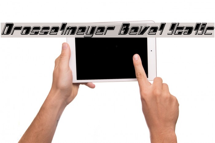 Drosselmeyer Bevel Italic Font examples