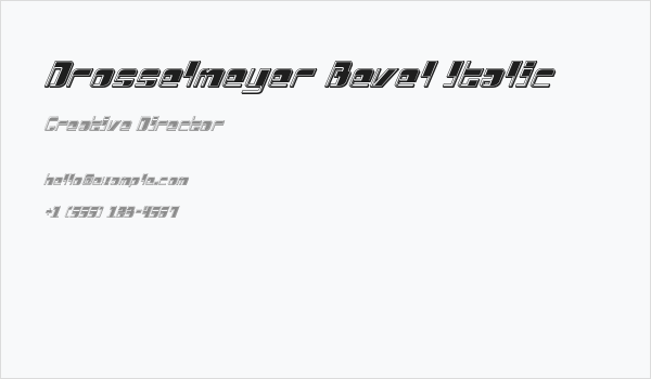 Drosselmeyer Bevel Italic Business Card