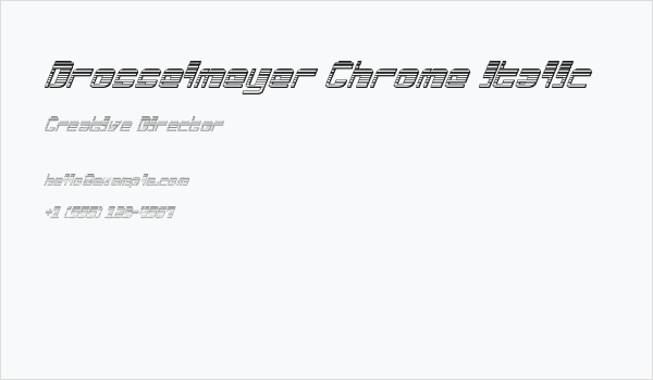 Drosselmeyer Chrome Italic Business Card