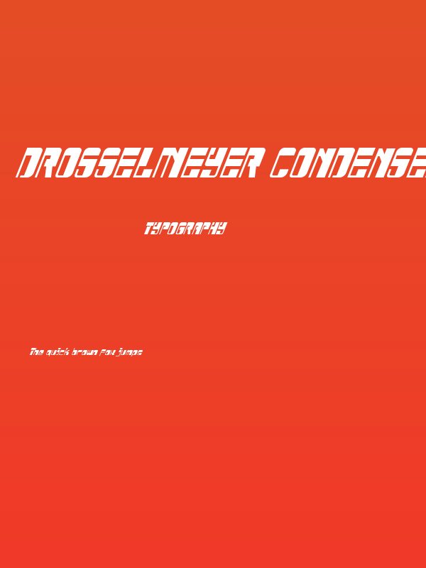 Drosselmeyer Condensed Italic Poster