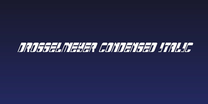 Drosselmeyer Condensed Italic Social Header