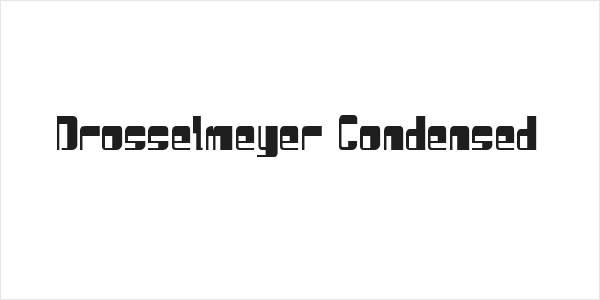 Drosselmeyer Condensed Logo
